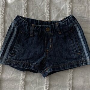 Adidas X Ivy Park Blue Denim Kids Shorts